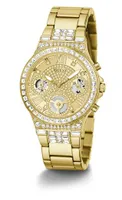 Guess Women's Gold-Tone and Rhinestone Multifunction Watch