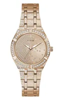 Guess Women's Rose Gold-Tone Crystal Watch