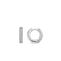 Ti Sento Silver Huggie Earrings