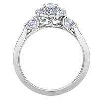 Charmed By Richard Calder 14K White Gold 0.87CTW Oval Diamond Ring