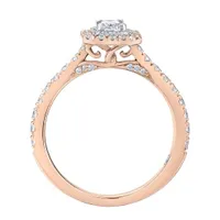 Charmed by Richard Calder 14K Rose & White Gold 0.75CTW Emerald Cut Diamond Ring