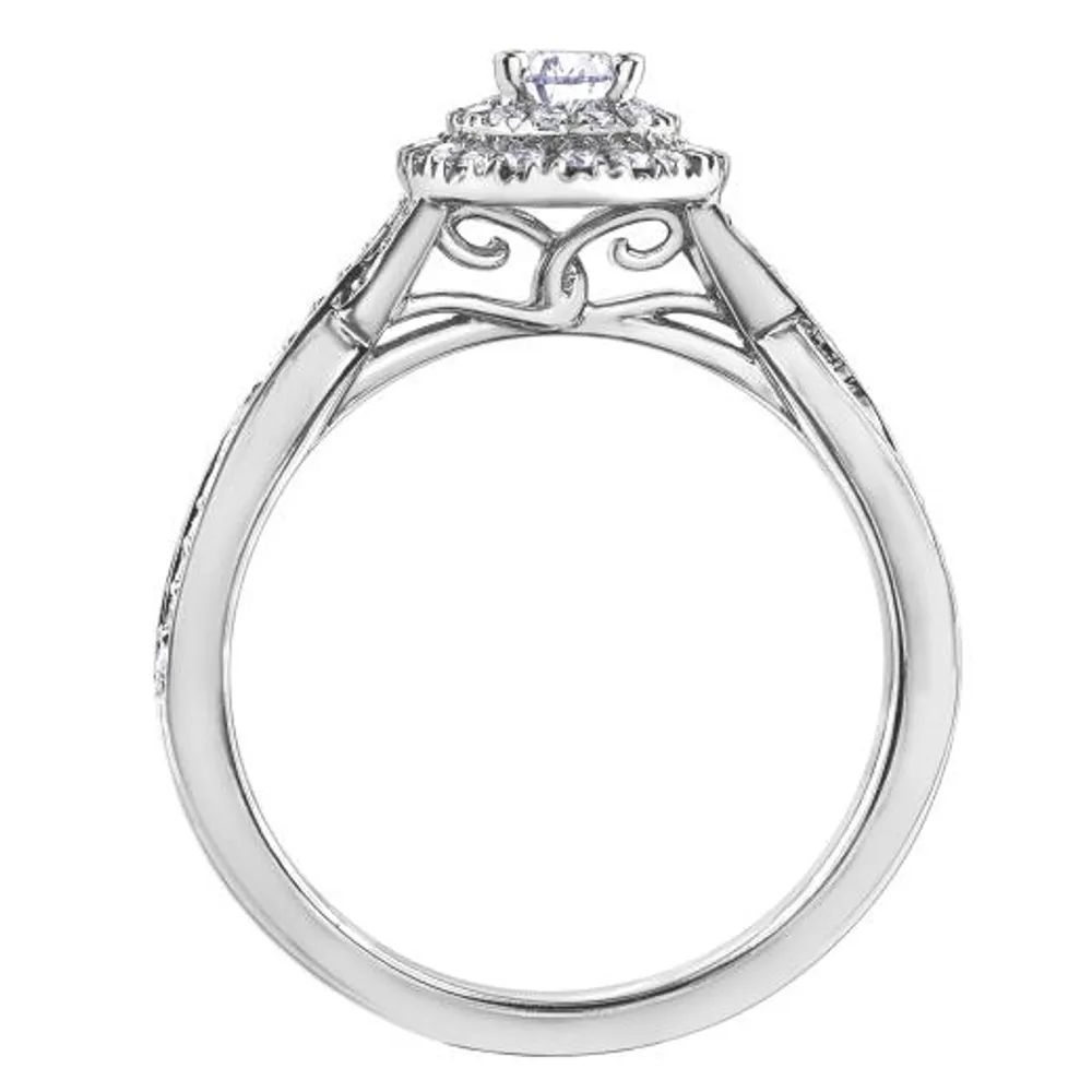 Charmed By Richard Calder 14K White Gold Pear 0.73CTW Diamond Ring