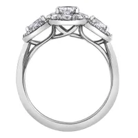 Charmed By Richard Calder 14K White Gold 1.32CTW Diamond Oval Ring