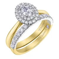 Charmed By Richard Calder 14K Yellow & White Gold 0.54CTW Oval Diamond Ring