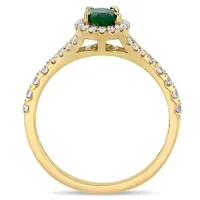 Julianna B 14K Yellow Gold Emerald Y 0.45ctw Diamond Ring