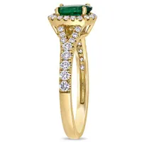 Julianna B 14K Yellow Gold Emerald Y 0.45ctw Diamond Ring