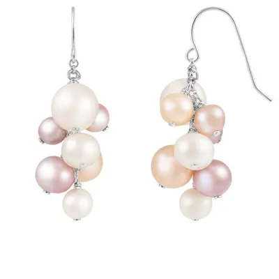 Sterling Silver Multicoloured Freshwater Pearl Earrings