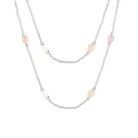 36" Endless 7-8mm Freshwater Pearl Necklace with Glass Beads