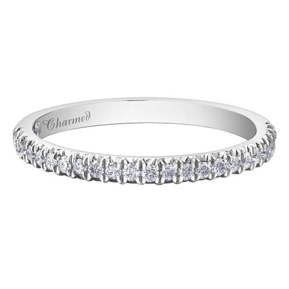 Charmed By Richard Calder 14K White Gold 0.25CTW Diamond Wedding Band