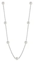 Sterling Silver 8-9mm White Freshwater Pearl 20" Necklace