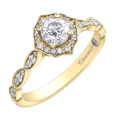 Charmed by Richard Calder 14K Yellow Gold 0.75CTW Round Diamond Ring