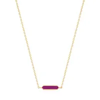 Ania Haie Berry Enamel Gold Bar Necklace