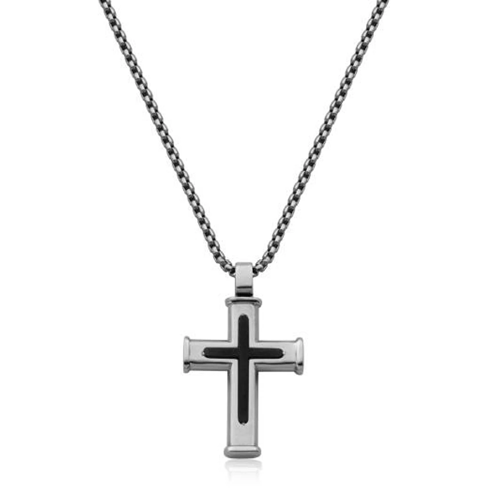 SteelX Stainless Steel Cross Pendant Box Chain
