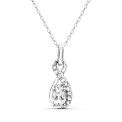 Sterling Silver White Topaz Pendant