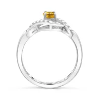 Sterling Silver Citrine & White Topaz Ring