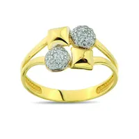 10K Yellow Gold Cubic Zirconia Ring