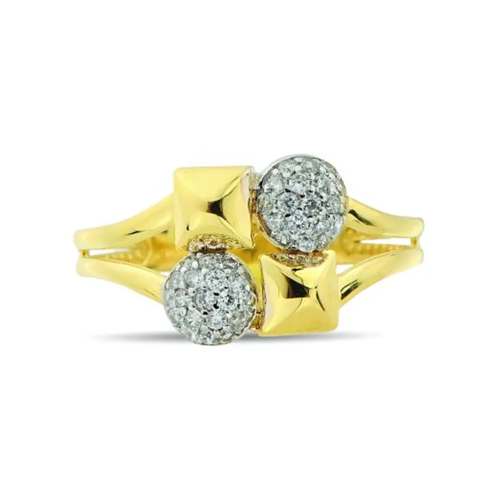 10K Yellow Gold Cubic Zirconia Ring