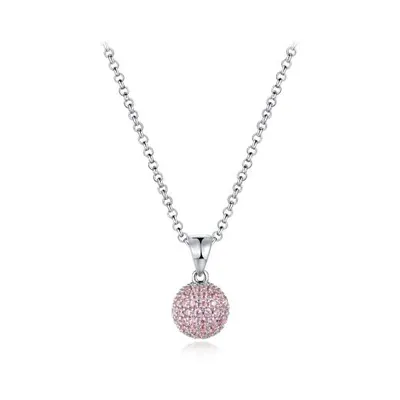 Sterling Silver Cubic Zirconia 8mm Ball Pendant