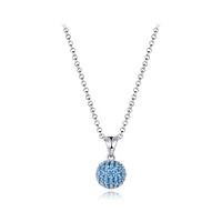 Sterling Silver Cubic Zirconia 8mm Ball Pendant