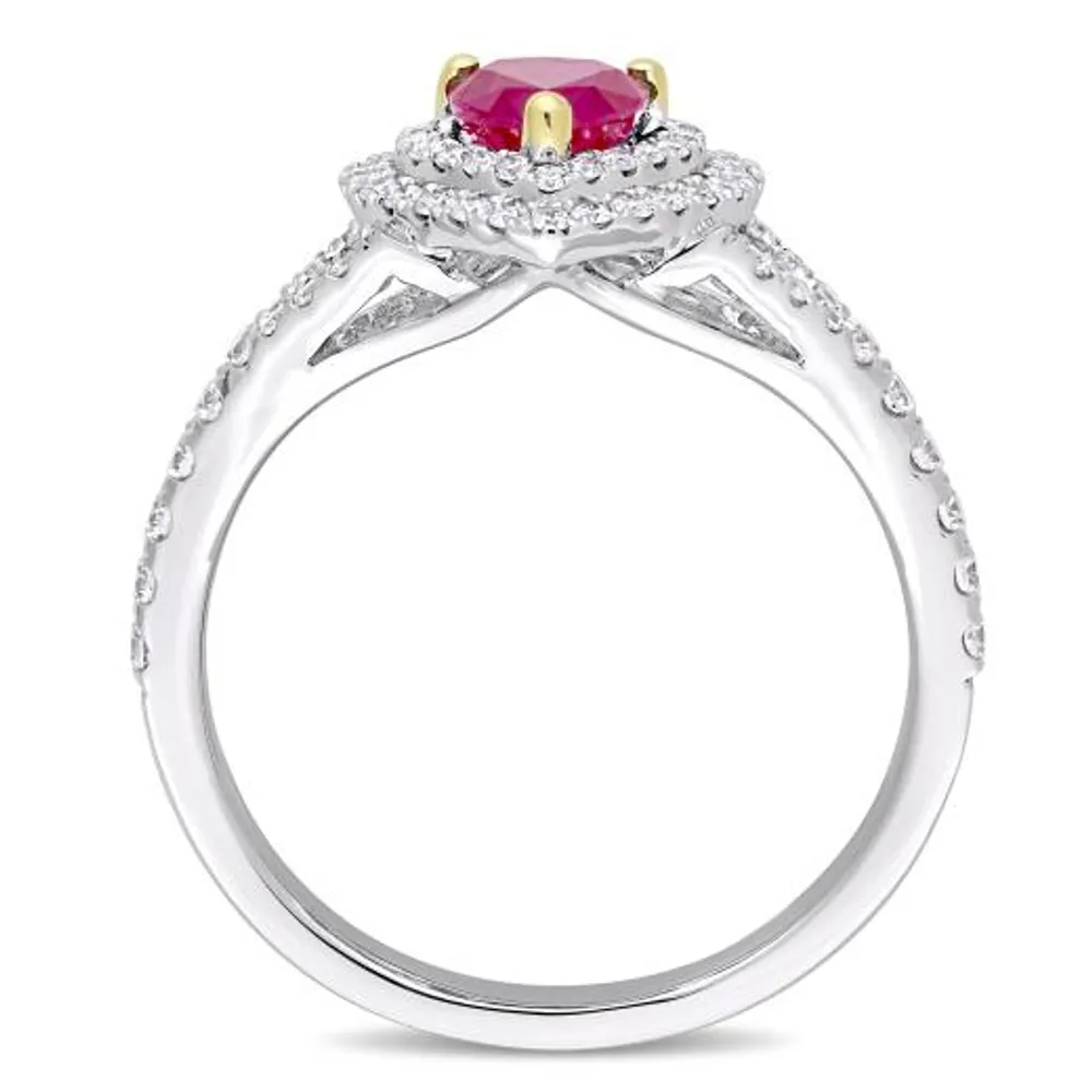 Julianna B 14K White Gold Ruby & Diamond Ring