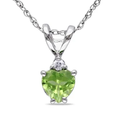 Julianna B 10K Gold Peridot & Diamond Pendant