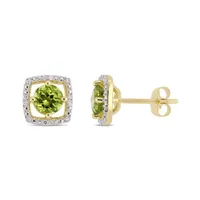 Julianna B 10K Gold Peridot & Diamond Earrings