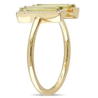 Julianna B 14K Yellow Gold Peridot & Diamond Ring