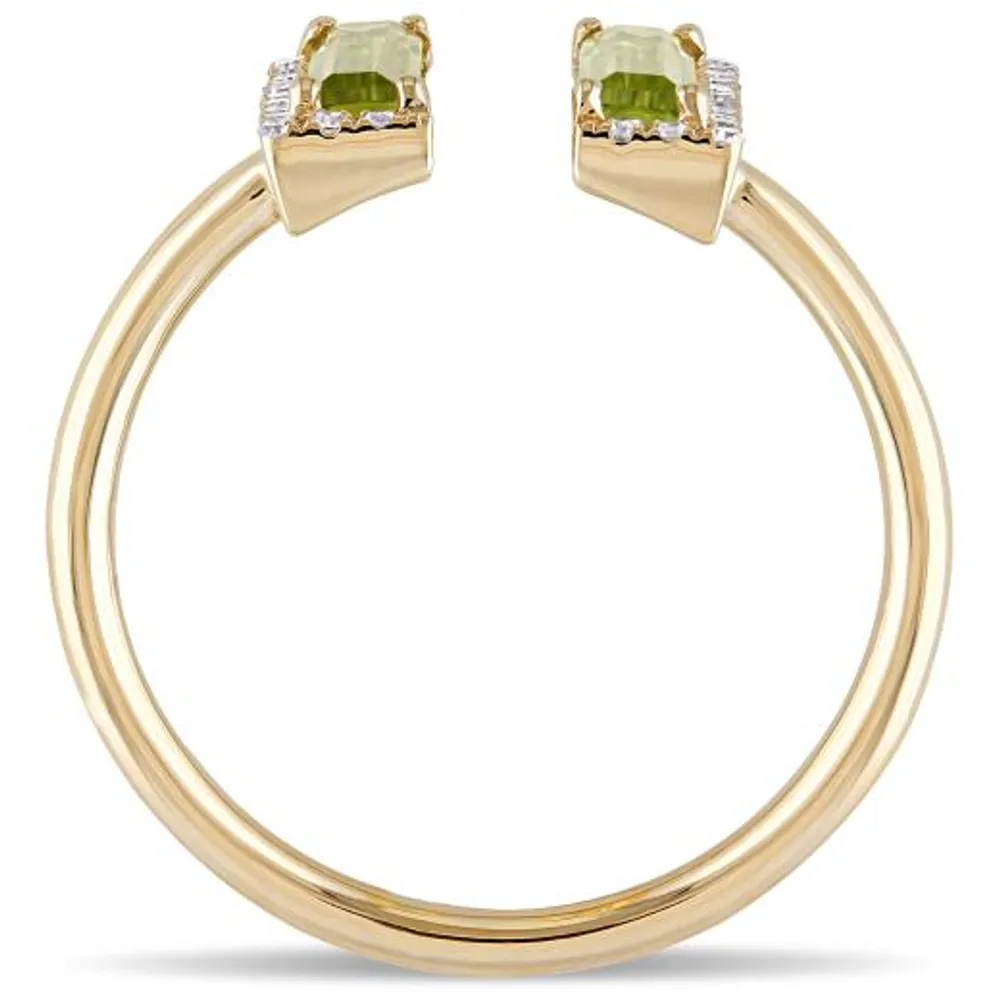 Julianna B 14K Yellow Gold Peridot & Diamond Ring