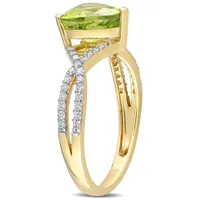 Julianna B 14K Yellow Gold Peridot & Diamond Ring