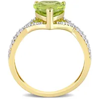 Julianna B 14K Yellow Gold Peridot & Diamond Ring