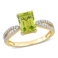 Julianna B 14K Yellow Gold Peridot & Diamond Ring