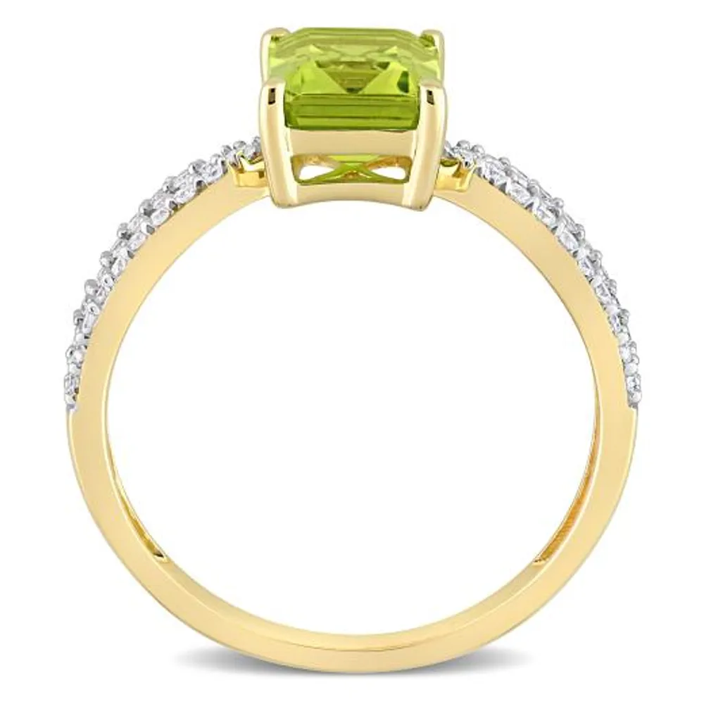 Julianna B 14K Yellow Gold Peridot & Diamond Ring