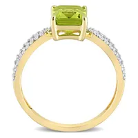 Julianna B 14K Yellow Gold Peridot & Diamond Ring