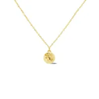 10K Gold 18" Ball Diamond Cut Necklace