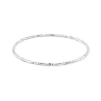 10K White Gold 65mm Twisted Slip-On Bangle