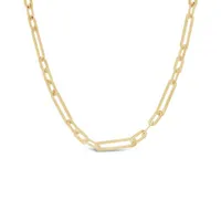 10K Yellow Gold 17" Paperclip Necklace