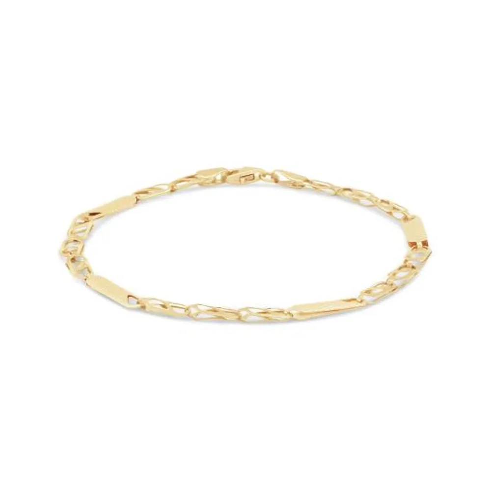 10K Yellow Gold 7.25" Chain Bracelet