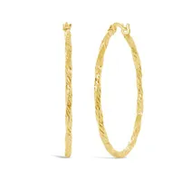 10K Yellow Gold 30mm Twisted Hoops