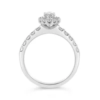 Glacier Fire 14K White Gold Oval Shape Bridal Ring 1.00CTW I1/IJ