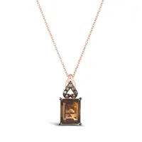 Le Vian 14K Rose Gold Smokey Quartz & Diamond Pendant