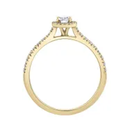 Glacier Fire 10K Yellow Gold 0.34CTW Halo Bridal Ring