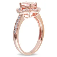 Julianna B 10K Rose Gold Morganite & Diamond Ring