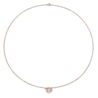 Julianna B 10K Rose Gold Morganite & Diamond Necklace