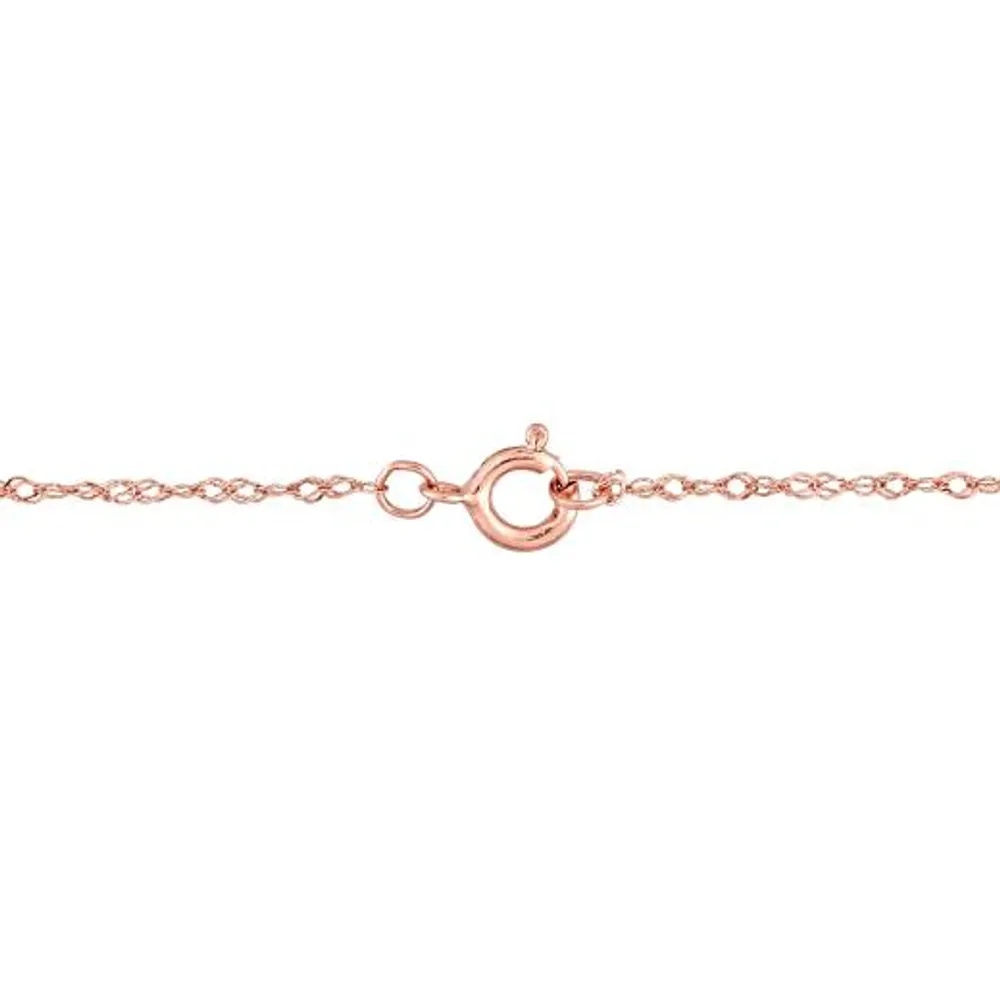 Julianna B 10K Rose Gold Morganite & Diamond Necklace