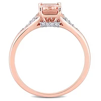 Julianna B 10K Rose Gold Morganite & Diamond Ring