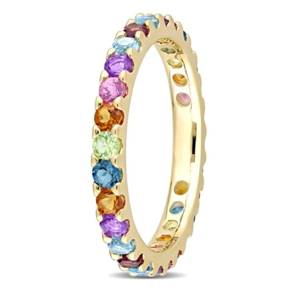 Julianna B 10K Yellow Gold Multi Gemstone Eternity Ring