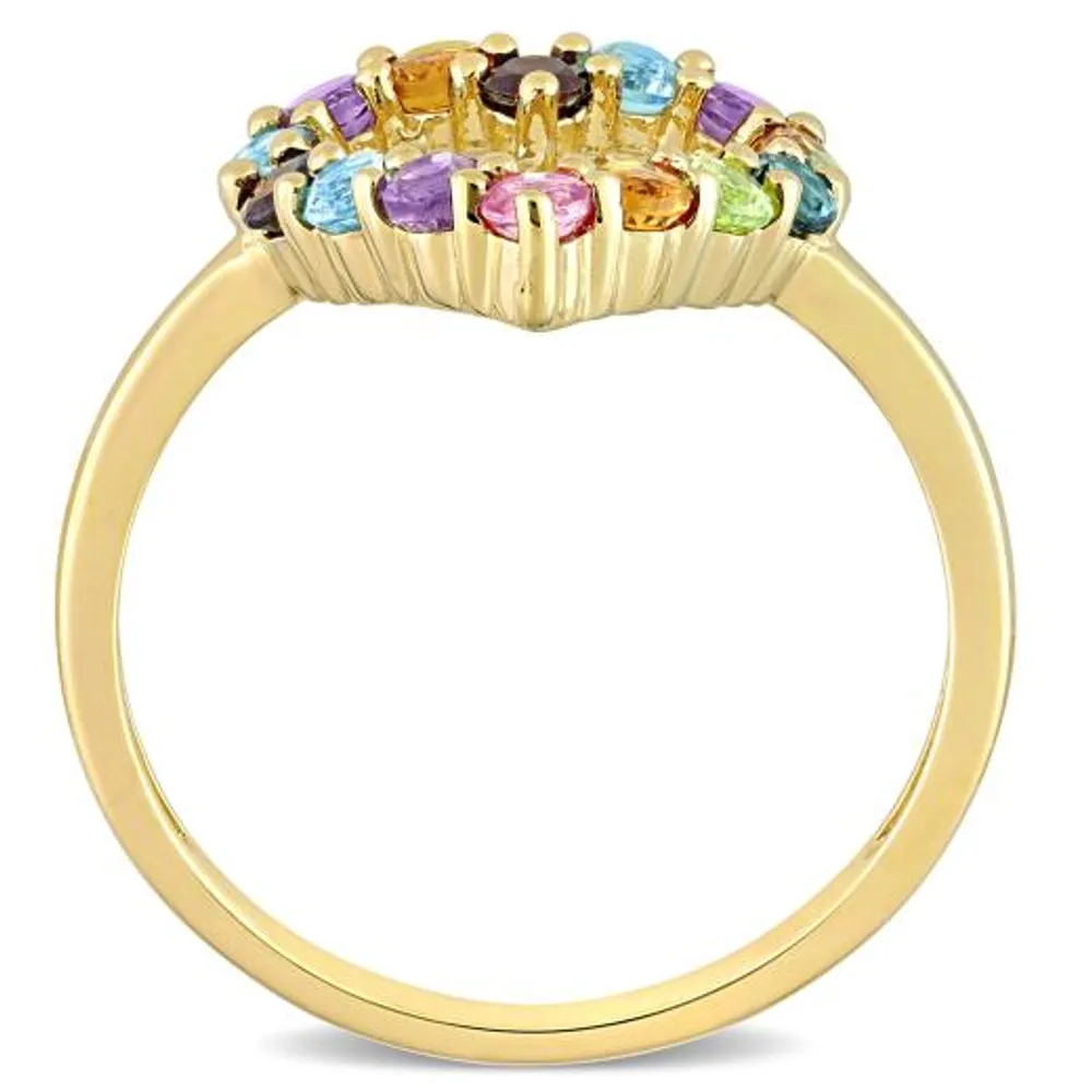 Julianna B 10K Yellow Gold Multi Gemstone Heart Ring