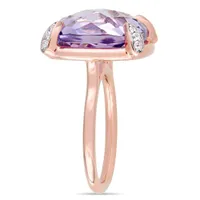 Julianna B 14K Rose Gold Rose De France & White Sapphire Fashion Ring