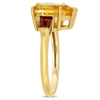 Julianna B 14K Yellow Gold Citrine & Garnet Fashion Ring