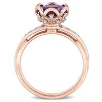 Julianna B 14K Rose Gold Amethyst & Diamond Fashion Ring